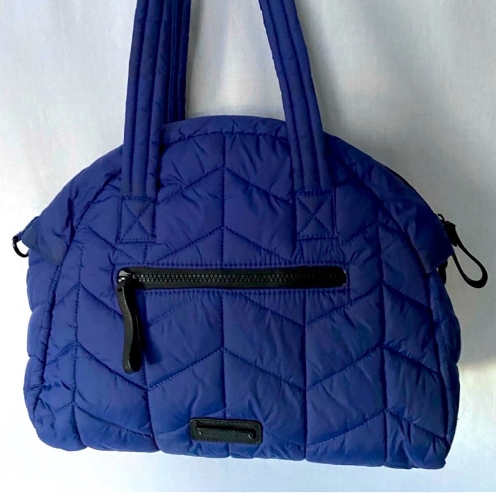 Madden Girl Royal Blue & Black Quilted Handbag Purse
